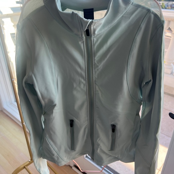 Mint green athletic zip up jacket - Picture 2 of 3